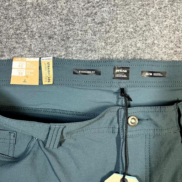 NWT Prana Men's Size 42X36 Brion II Pants Grey Blue Outdoor Hiking Nylon - Picture 7 of 12
